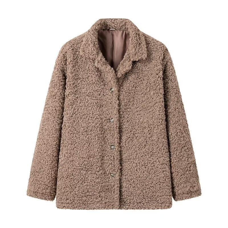 Oversized Faux Fur Jacket with Soft Texture