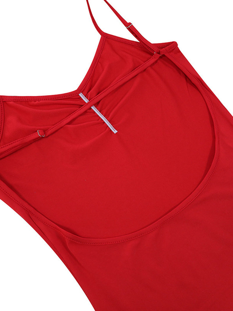 Bodycon Backless Rosette Maxi Dress