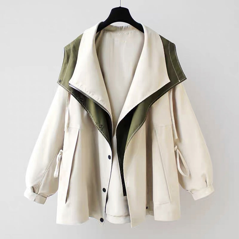 Layered Oversized Hooded Jacket