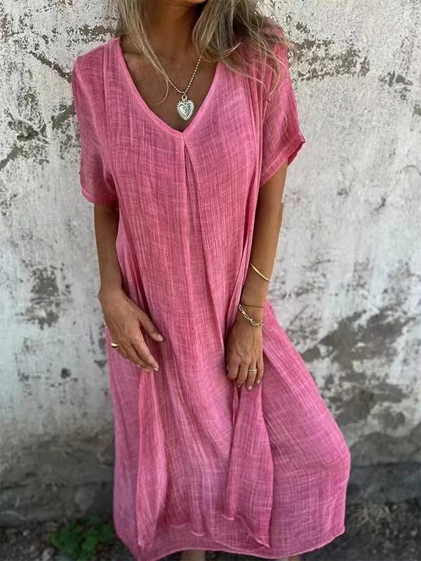 Flowy V-Neck Maxi Dress