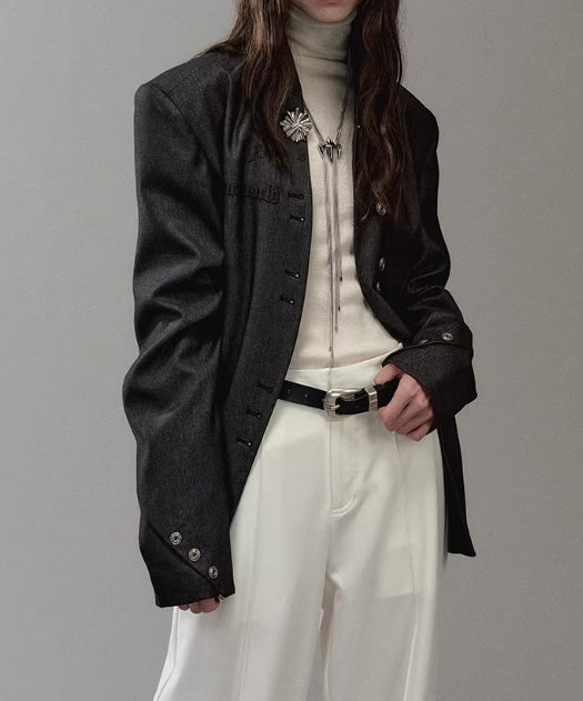 Convertible Collar Tailored Blazer