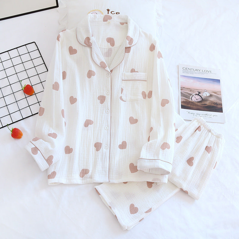 Cotton Long-Sleeve Loungewear Pajama Set | Relaxed Homewear Two-Piece Outfit