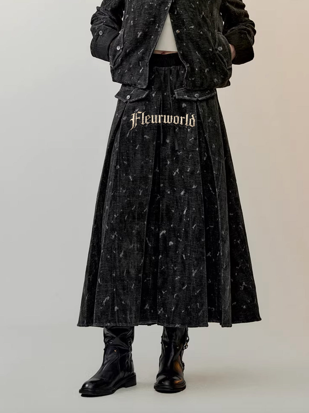 Reversible Cropped Jacket & Skirt Set