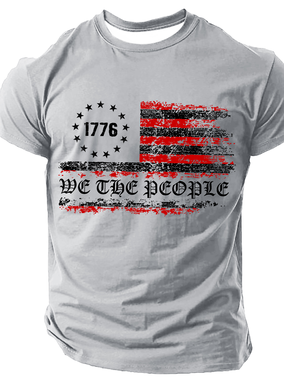 We The People,American Patriotic ,1776 Us Flag Cotton T-Shirt