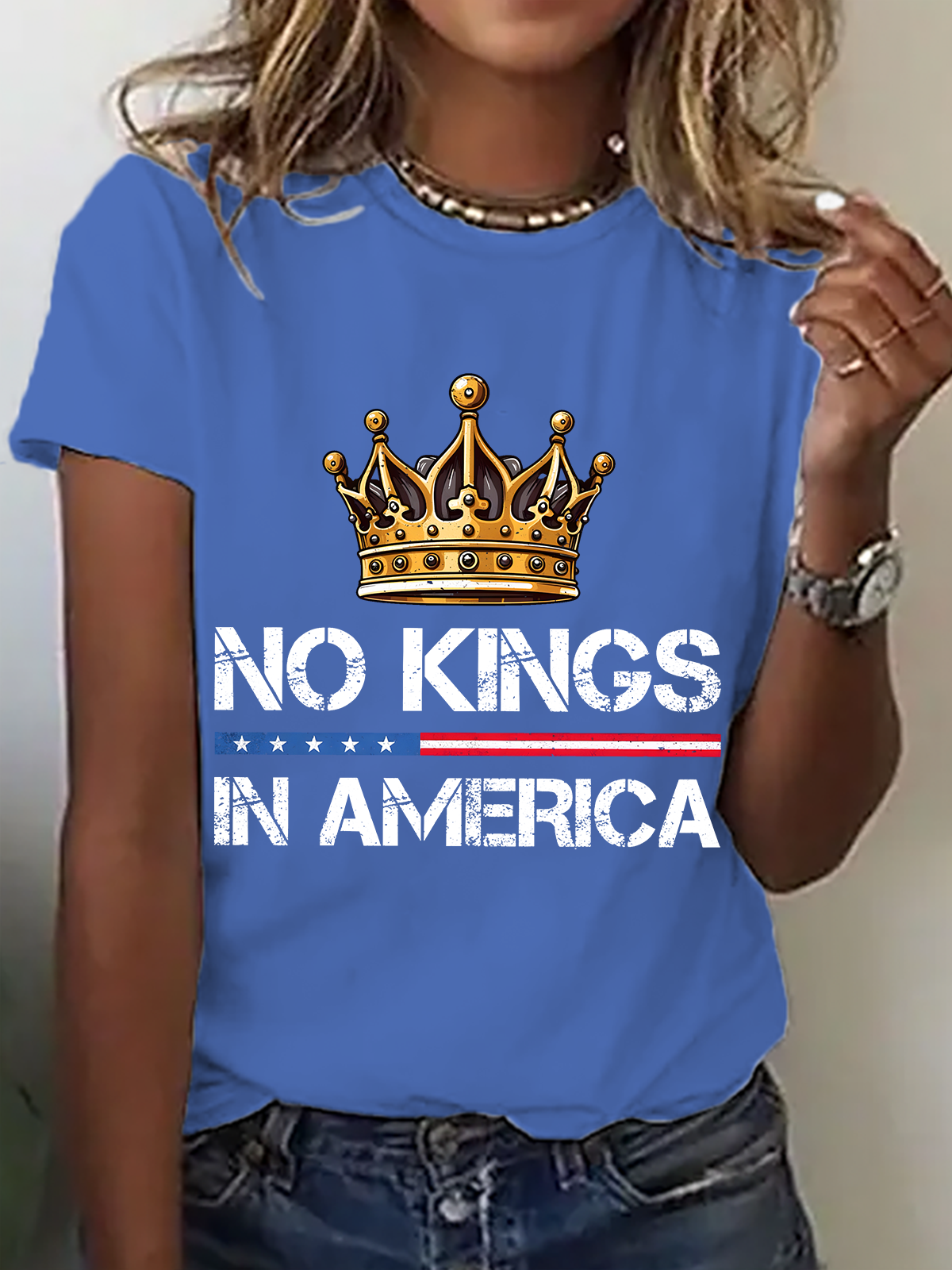 No Kings In America Cotton T-Shirt