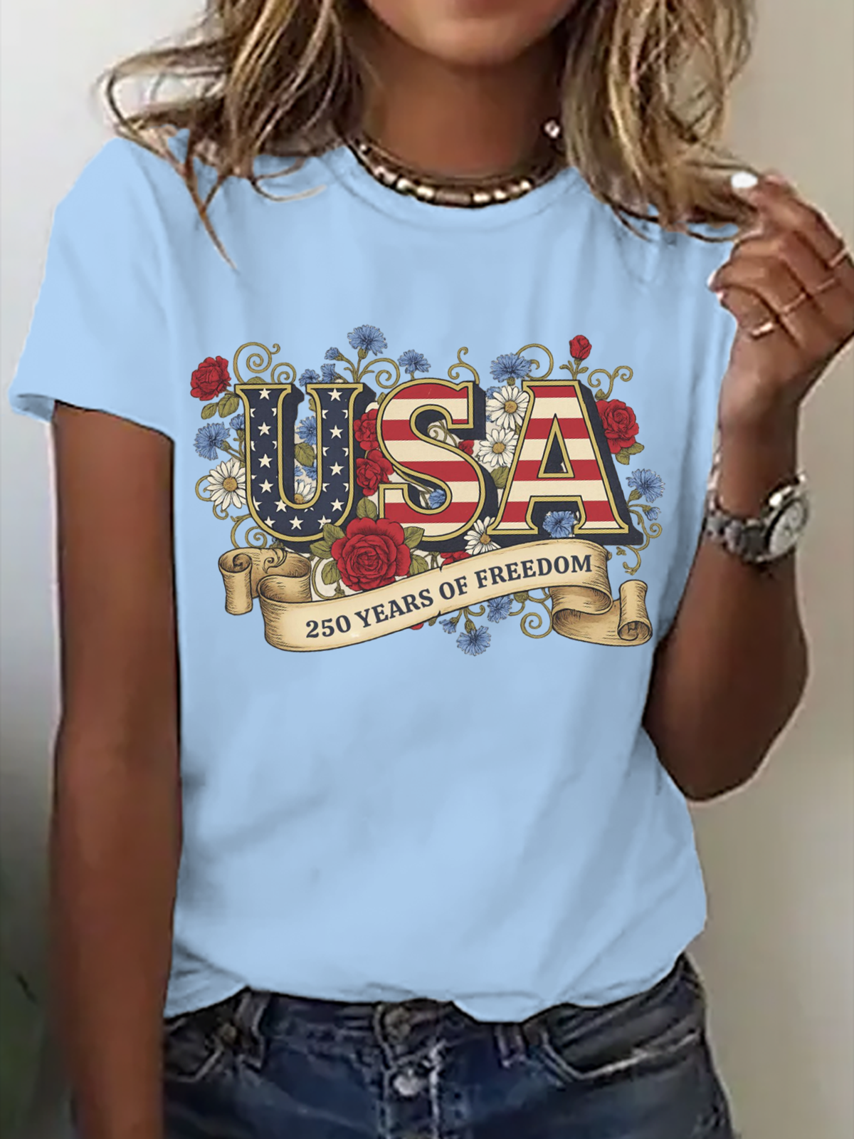 Casual Regular Fit Cotton Text Letters T-Shirt