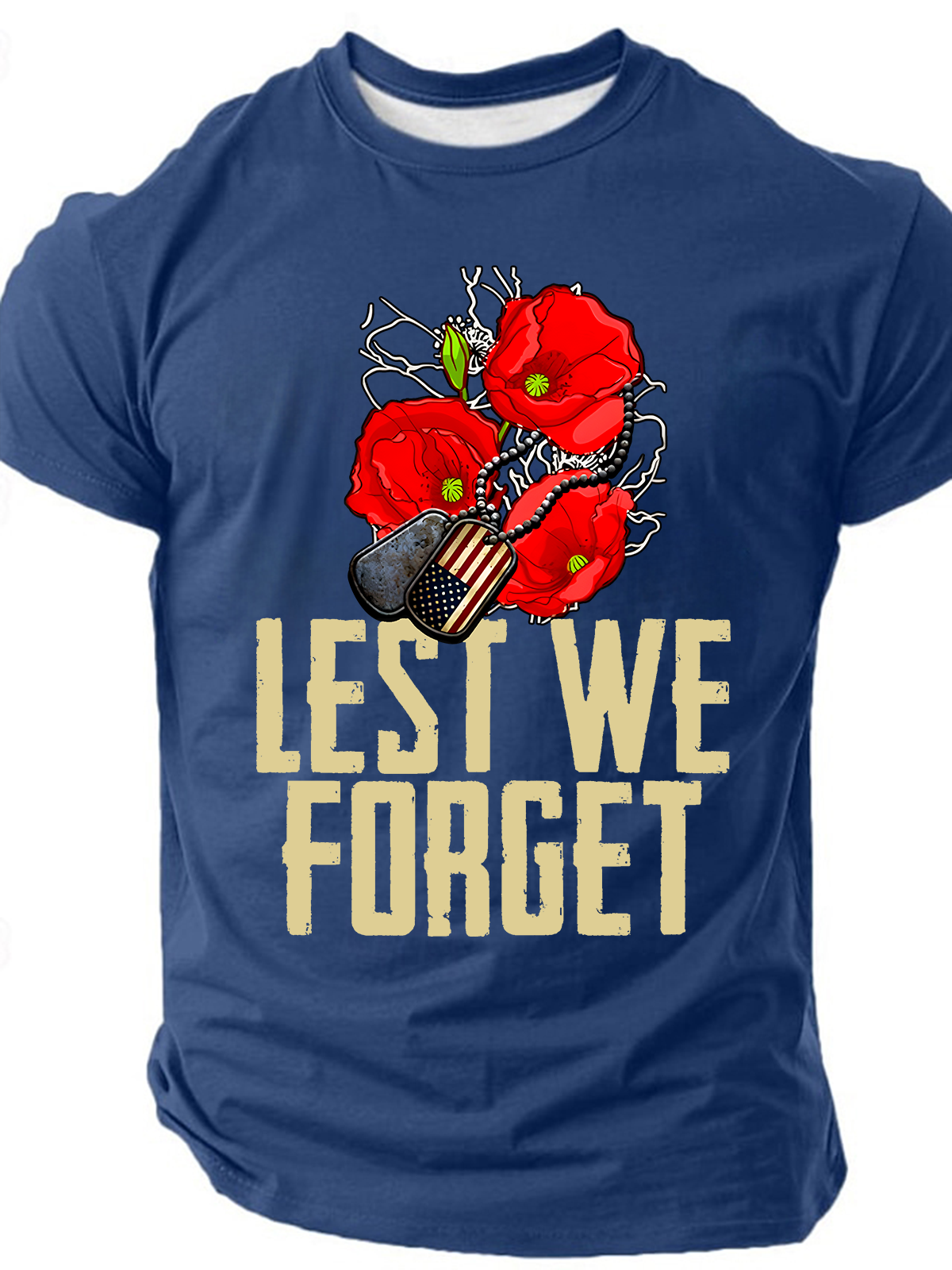 Lest We Forget,Veteran's Day Shirt, Memorial Day Cotton T-Shirt