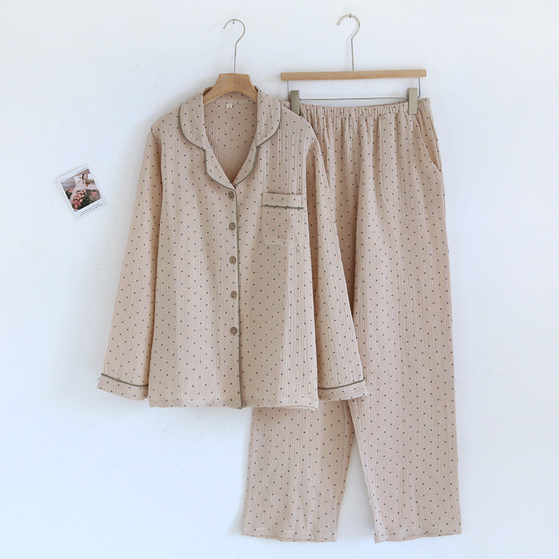 Cotton Long-Sleeve Loungewear Pajama Set | Relaxed Homewear Two-Piece Outfit