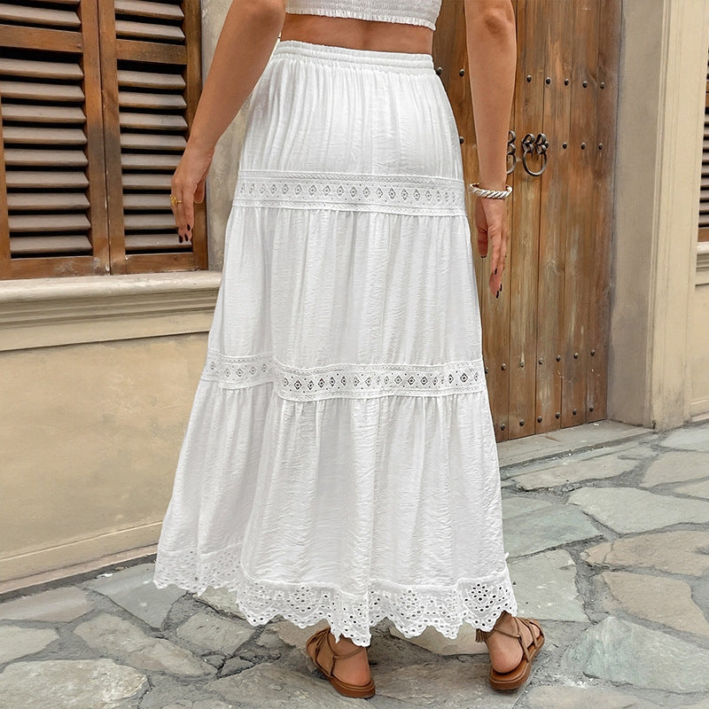 Resort A-Line Midi Skirt | Casual Beach Vacation Skirt
