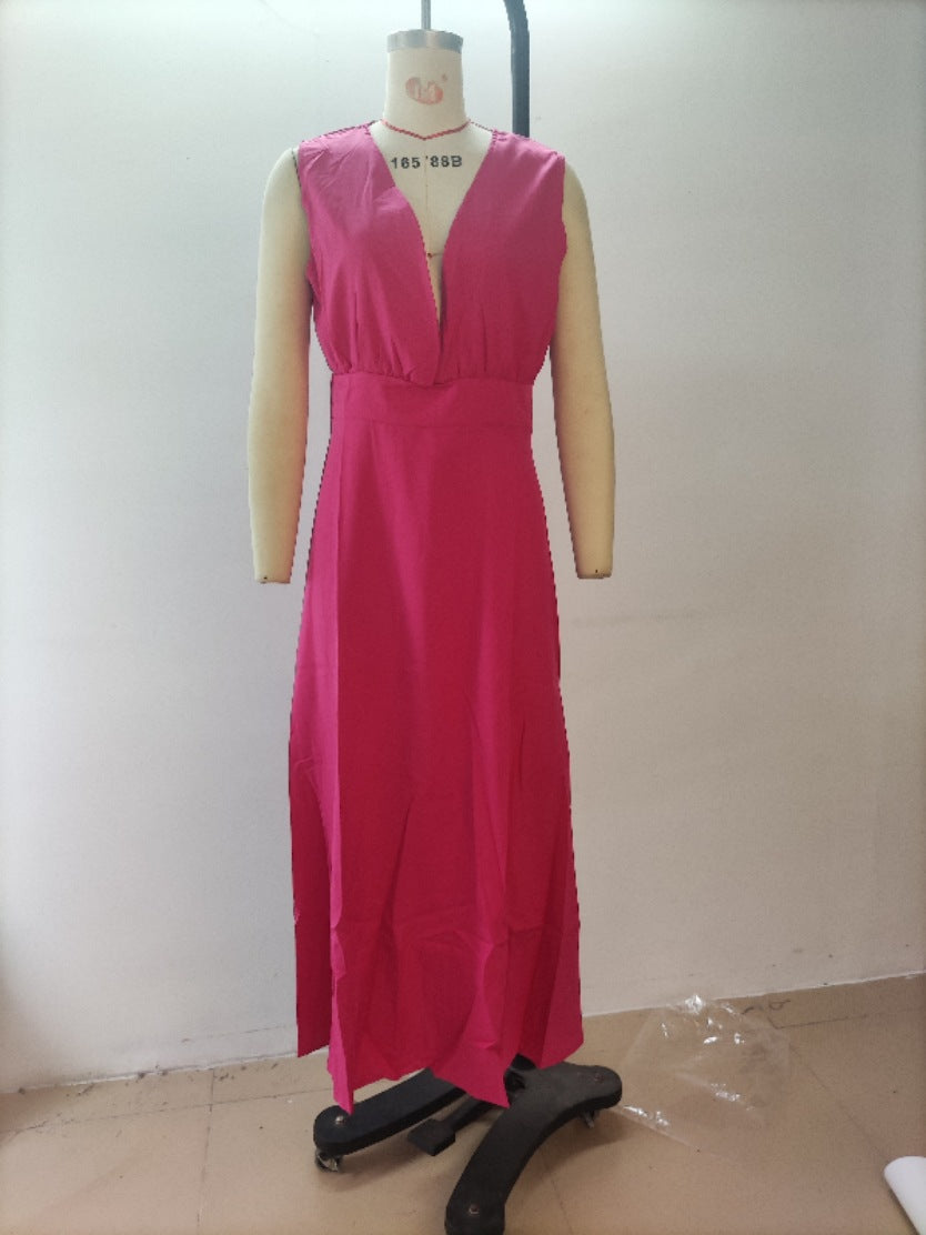 French Chiffon Slip Dress | Elegant Sleeveless Resort Dress
