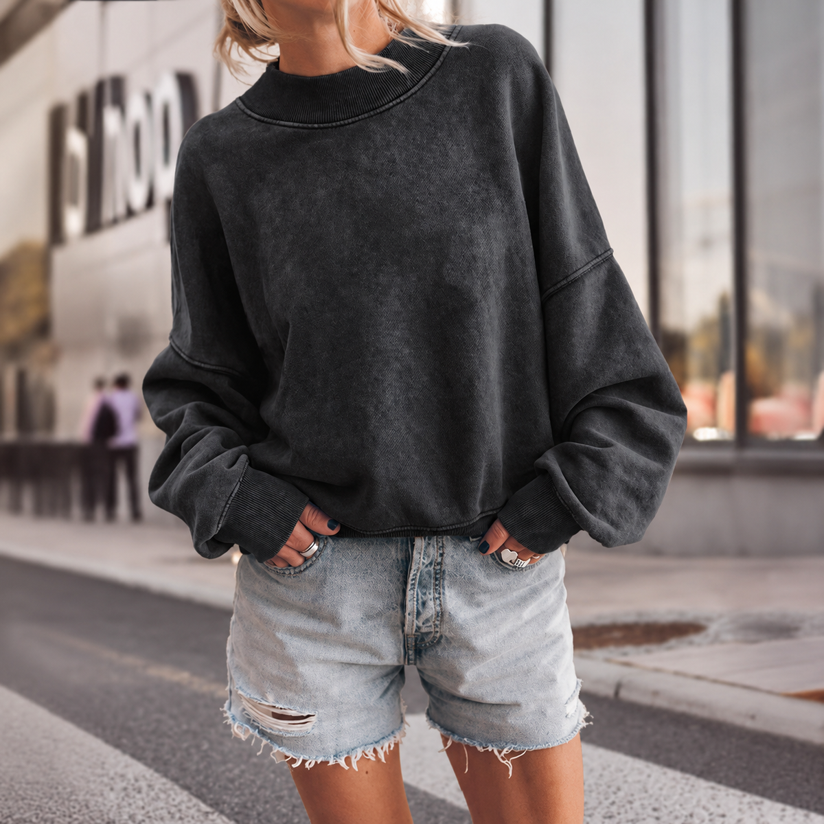 Women’s Oversized Batwing Sleeve Pullover