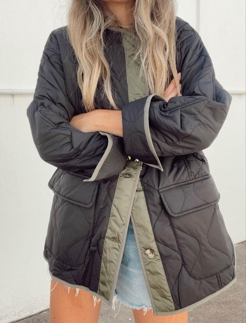 Quilted Colorblock Jacket