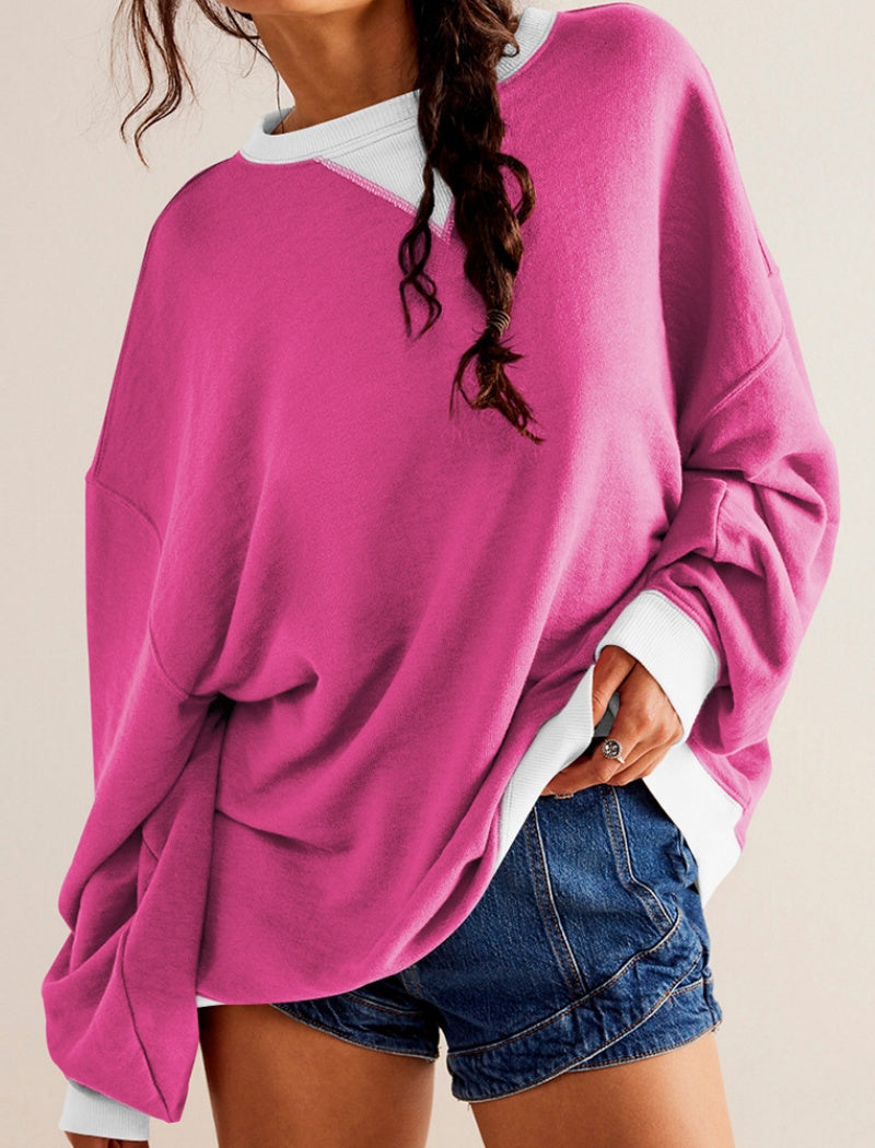 Oversized Colorblock Rugby Top