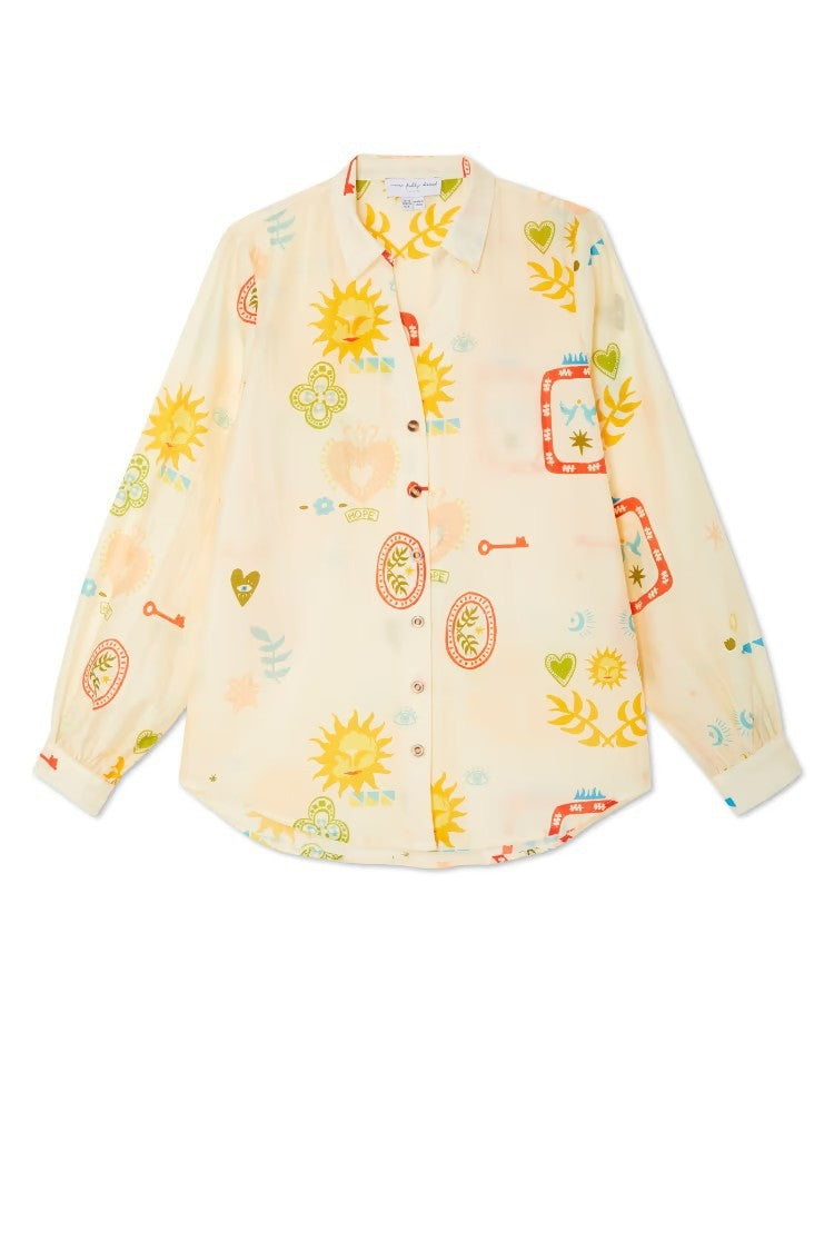 Printed Linen Shirt & Shorts Set | Resort Vacation Two-Piece Outfit