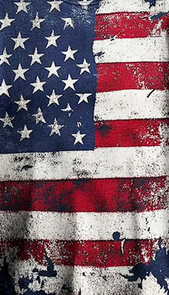 Men's Flag Graphic Vintage T-shirt