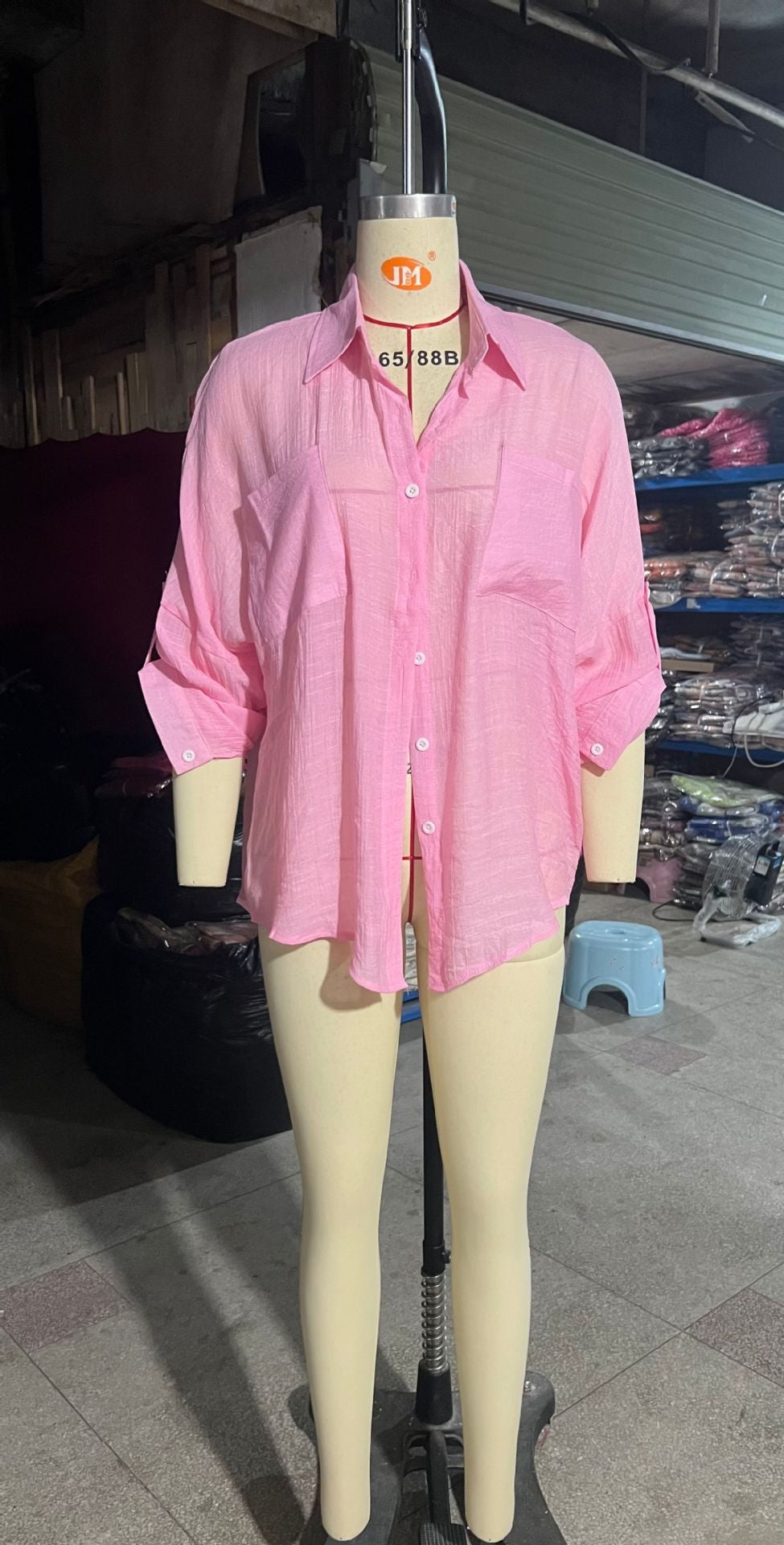 Candy Color Button-Up Pocket Shirt | Casual Oversized Summer Top