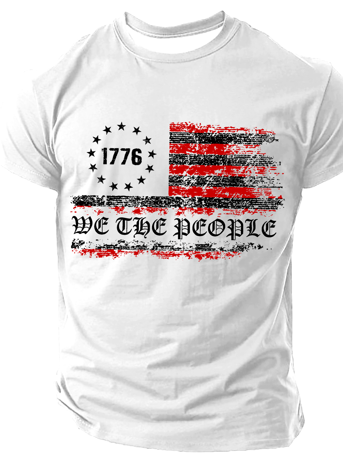 We The People,American Patriotic ,1776 Us Flag Cotton T-Shirt