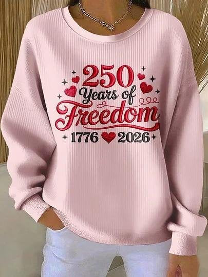 Women's 250th Anniversary Embroidered Pattern Sweatshirt