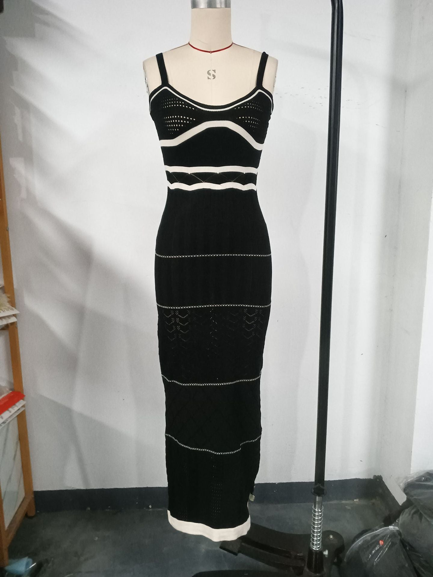 Strappy Slim Fit Slit Mermaid Knit Dress | Elegant Bodycon Boutique Dress