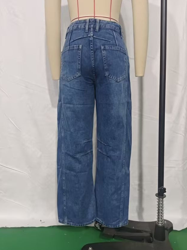 Women's Wide Leg Denim Pants | Relaxed Straight Leg Jeans