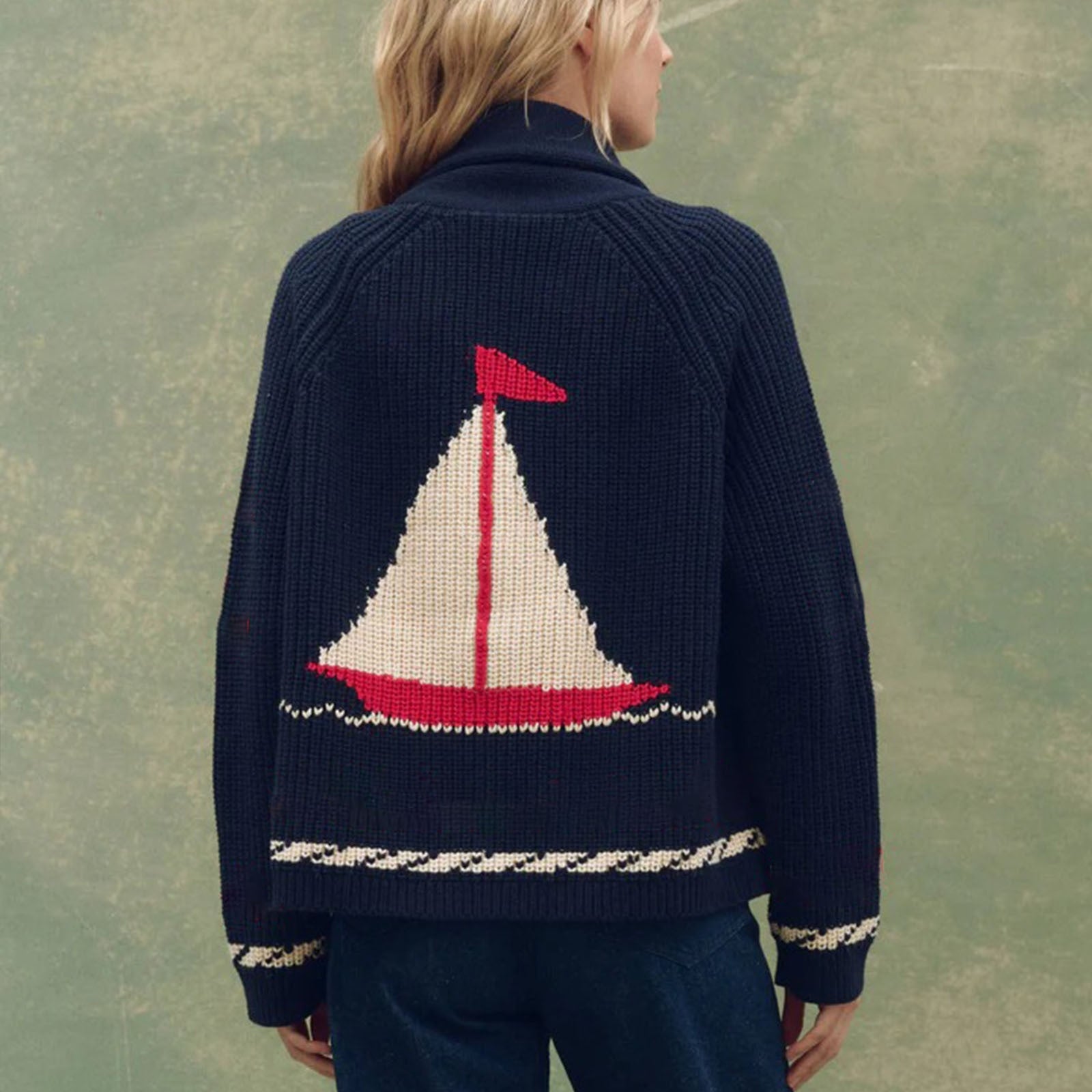 Retro Artistic Lapel Loose Knit Cardigan Sweater | Casual Boutique Layering Top