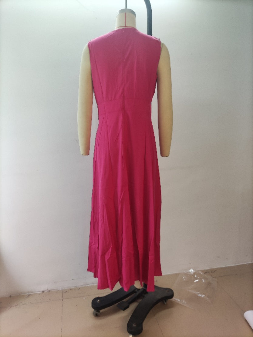 French Chiffon Slip Dress | Elegant Sleeveless Resort Dress