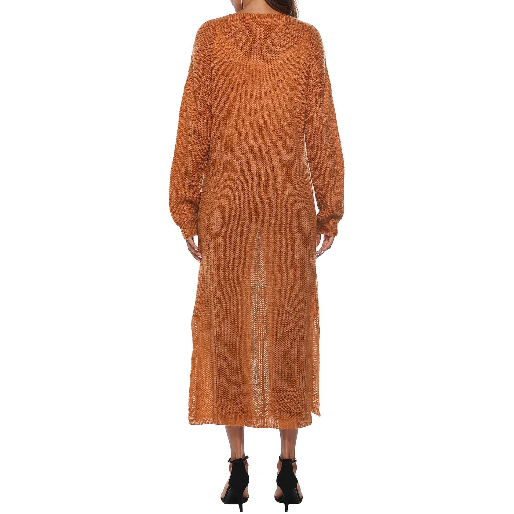 Women's Long Knit Cardigan with Pockets