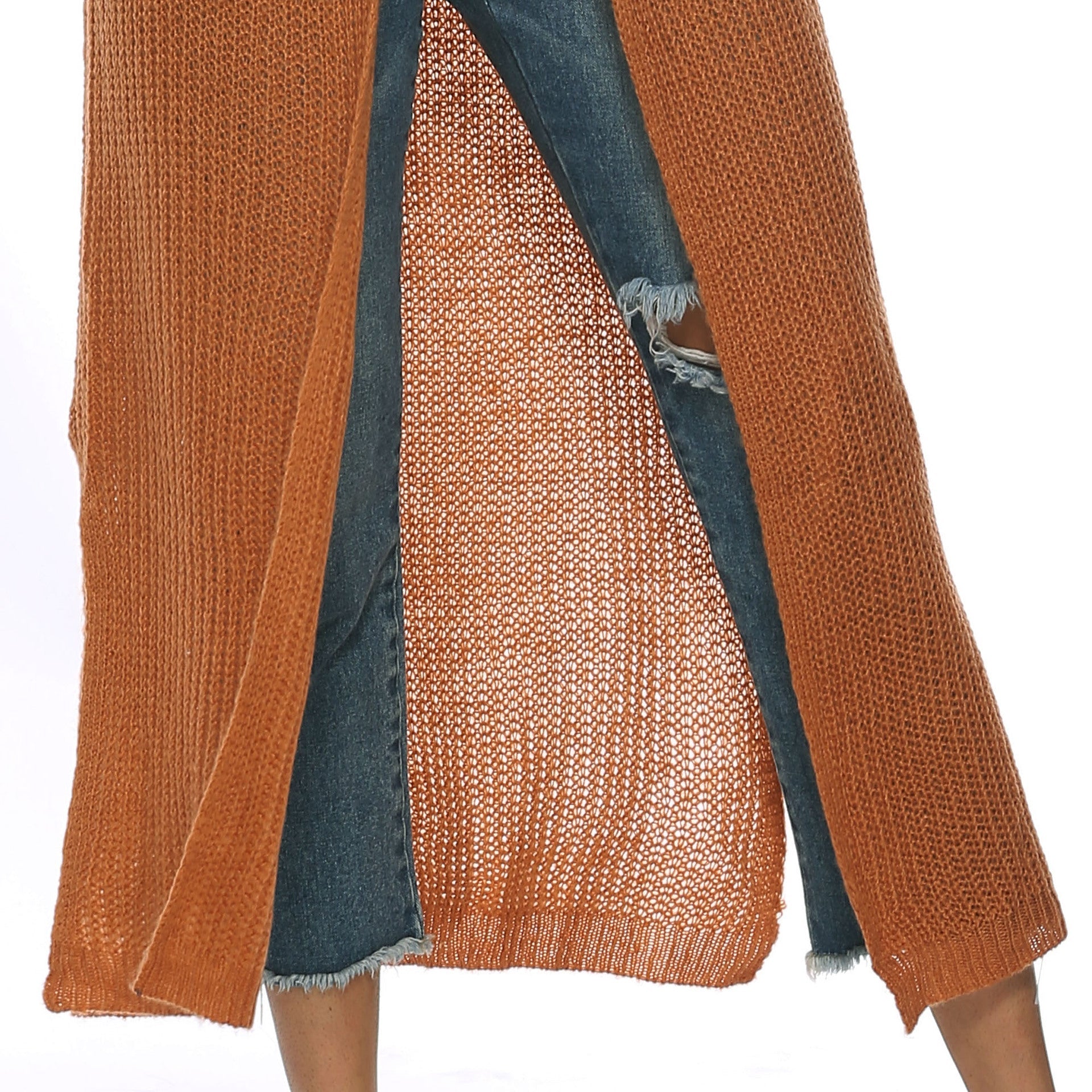 Women's Long Knit Cardigan with Pockets