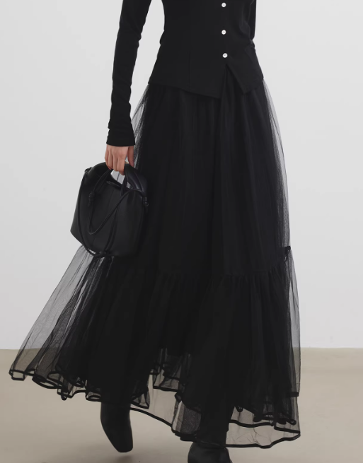 Deconstructed Layered Tulle Skirt