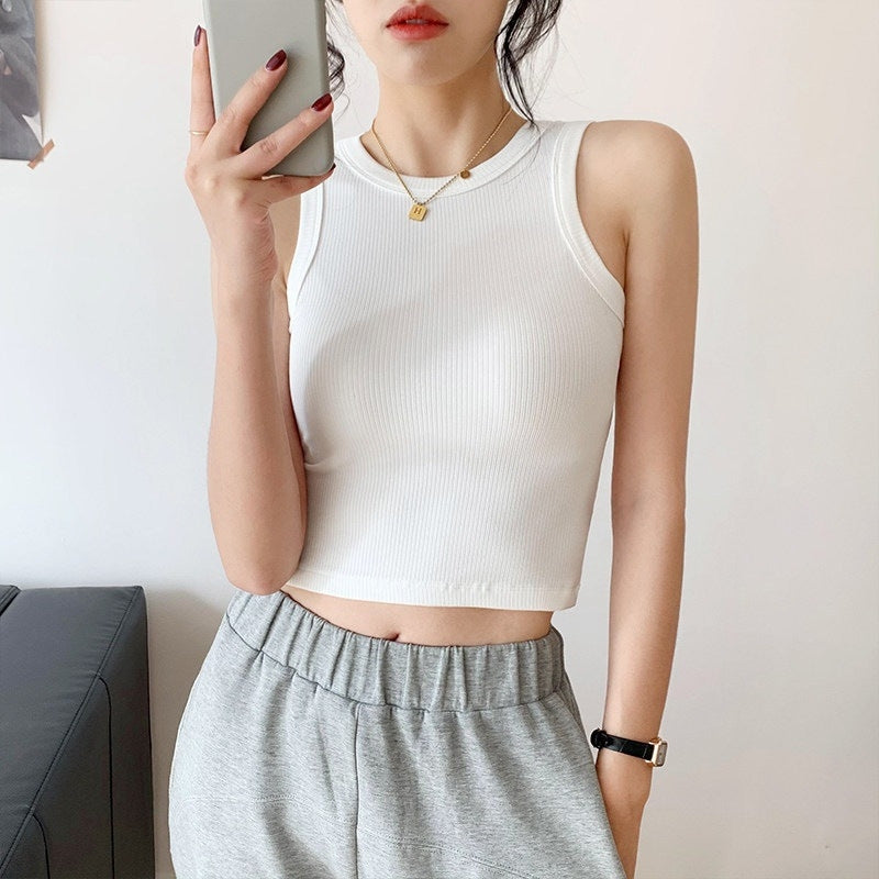 Halter Neck Summer Tank Top | Trendy Breathable Layering Cami
