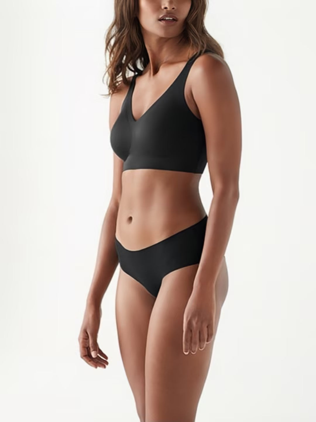 Seamless Comfort V-Neck Sleep Bra Set