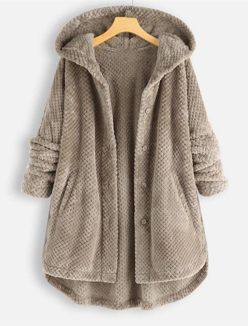 Hooded Mid-Length Reversible Coat