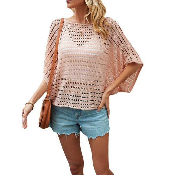 Loose Fit Crochet Knit Top