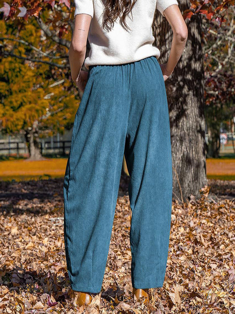 Women Corduroy Wide Leg Pants