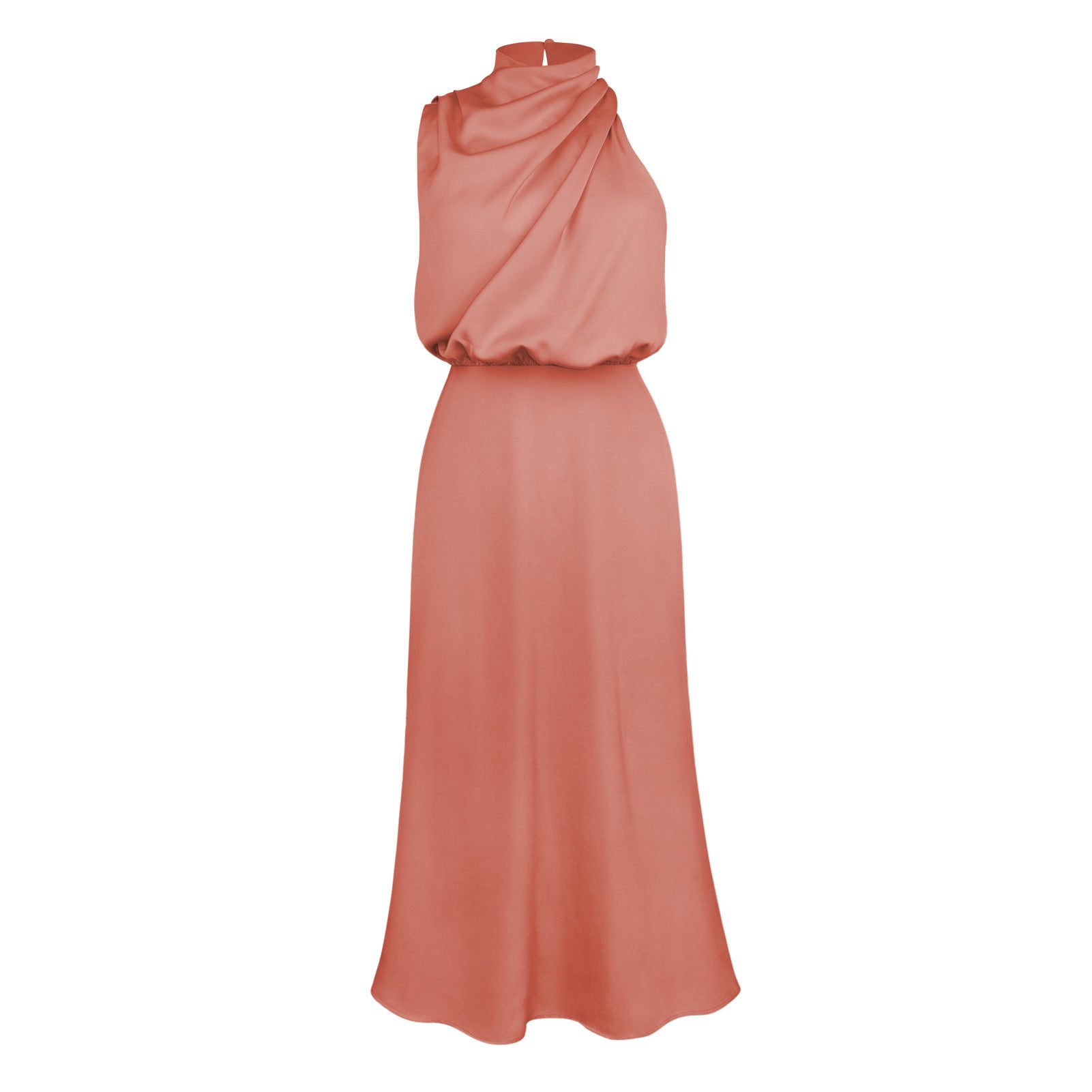 Satin Sleeveless Elegant Evening Dress
