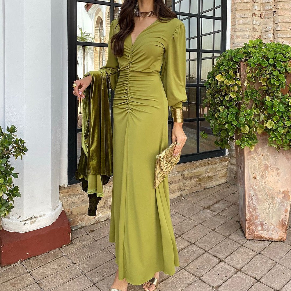 Elegant French Style Maxi Dress