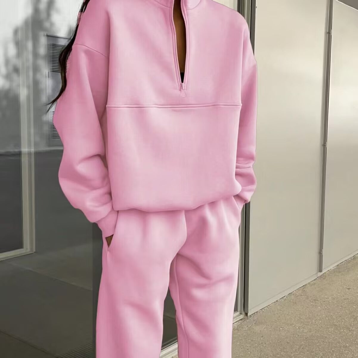 Thick Long Sleeve Sweatshirt and Pants Set