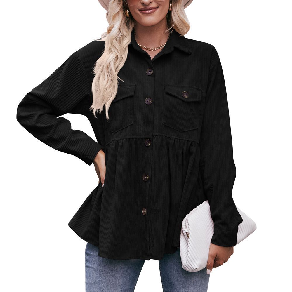 Casual Babydoll Corduroy Shirt