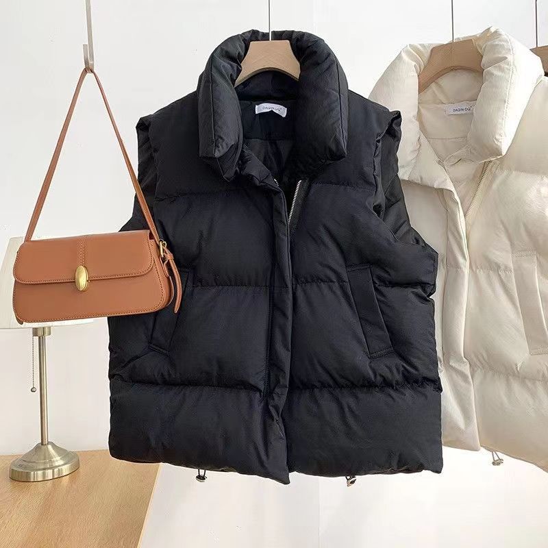 Chic Short Puffer Vest Quilted Outerwear