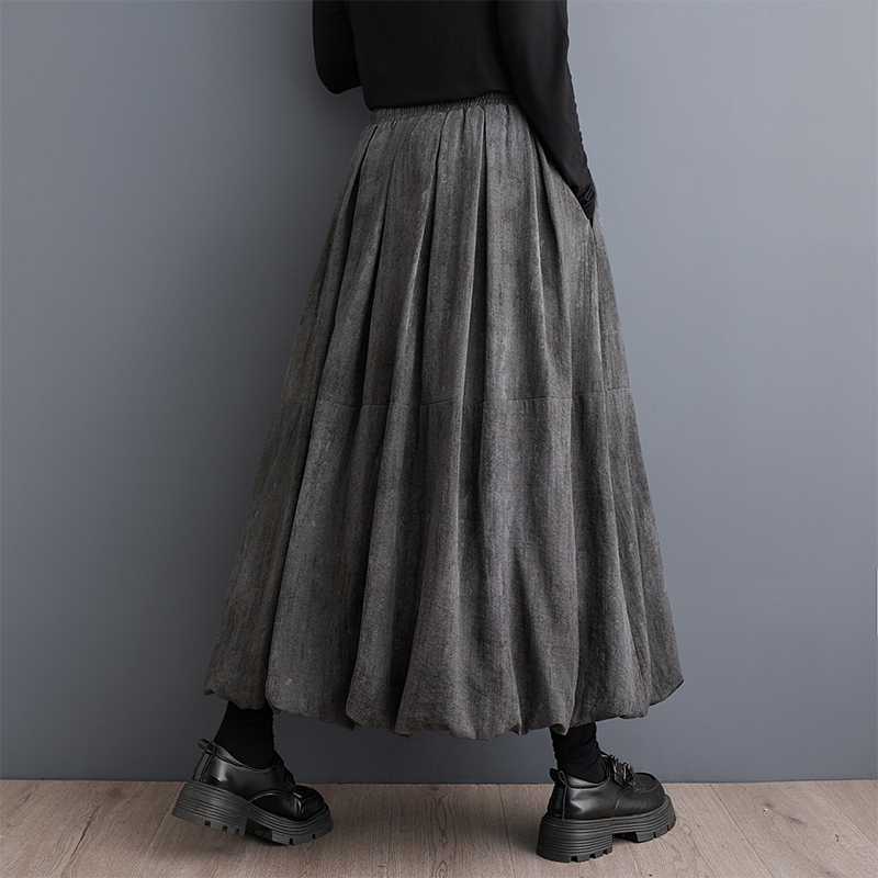 Loose Plus Size Lantern Style Midi Dress