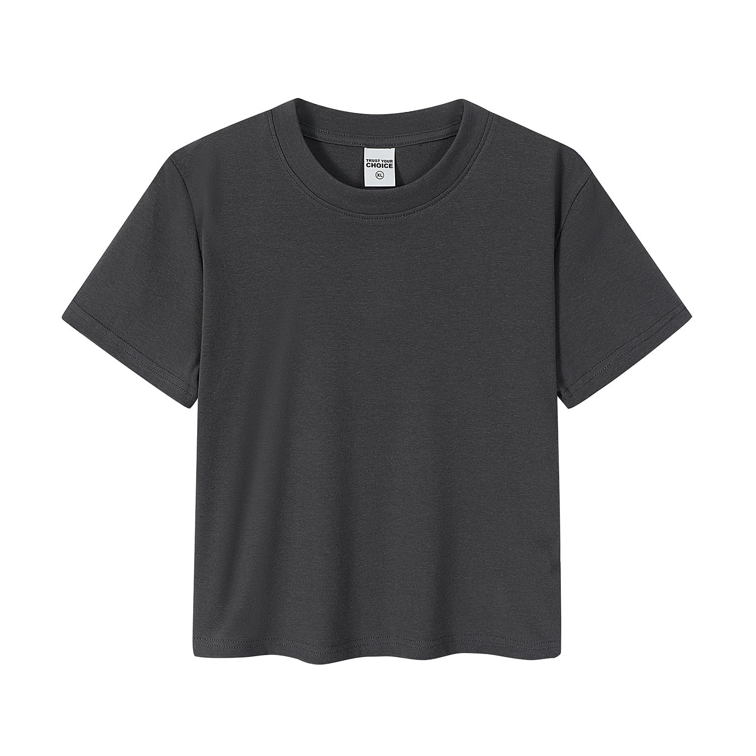Basic White Short-Sleeve Crop Top