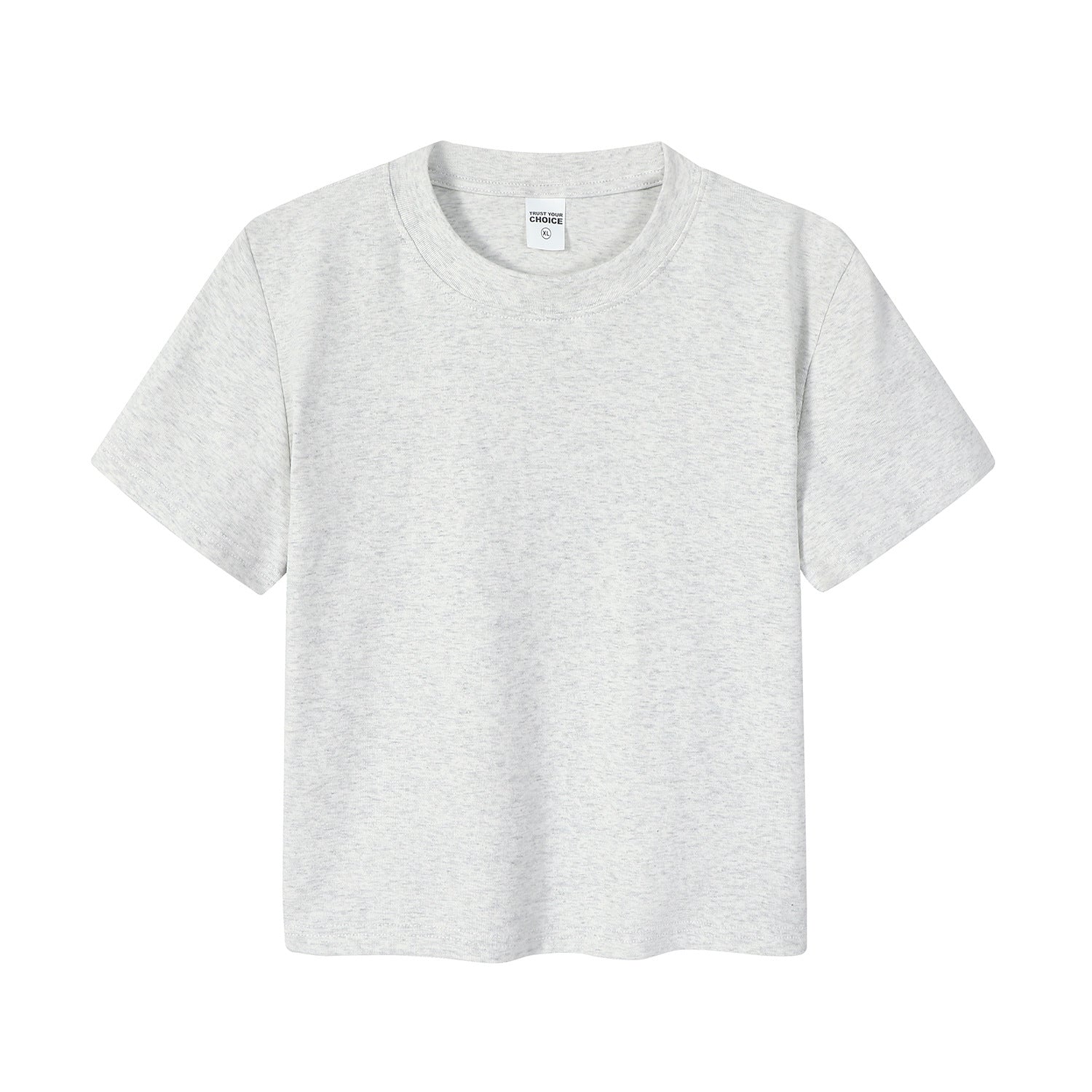 Basic White Short-Sleeve Crop Top