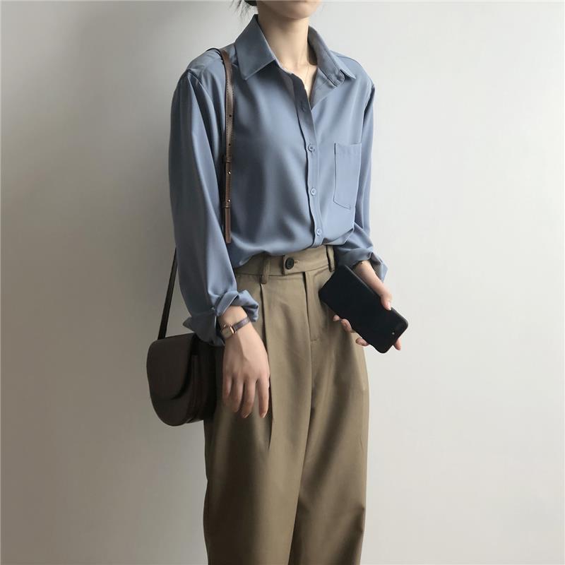 Relaxed Fit Minimalist Long Sleeve Top