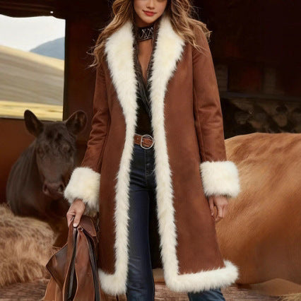 Longline Sherpa Fleece Warm Coat