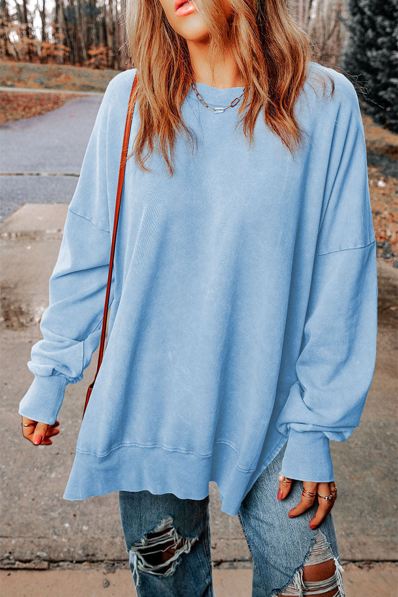 Women's Solid Oversized Sweatshirt