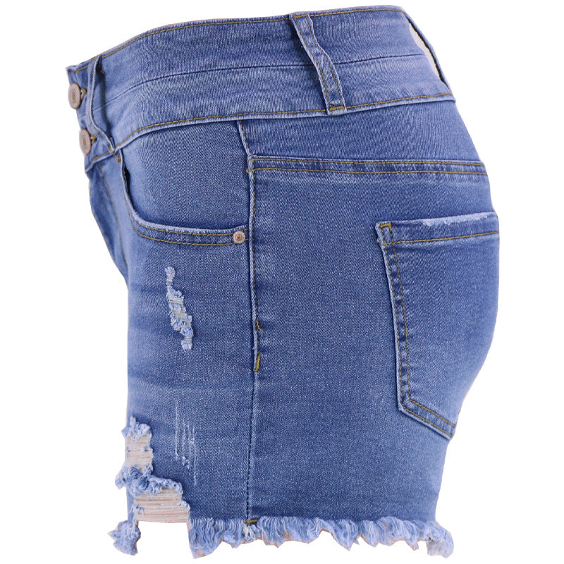 High Waist Ripped Denim Jeans
