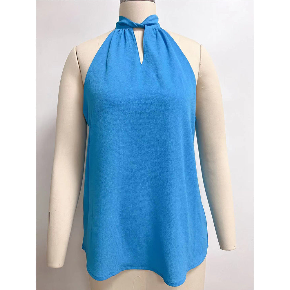 Keyhole Halter Neck Top