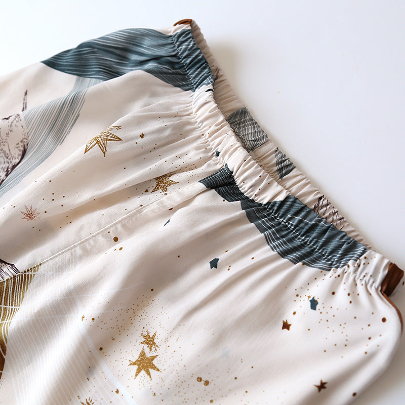 Cotton Long Sleeve Button Pajama Set