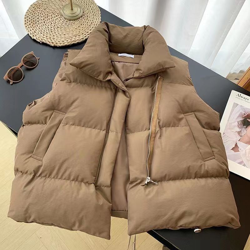Chic Short Puffer Vest Quilted Outerwear