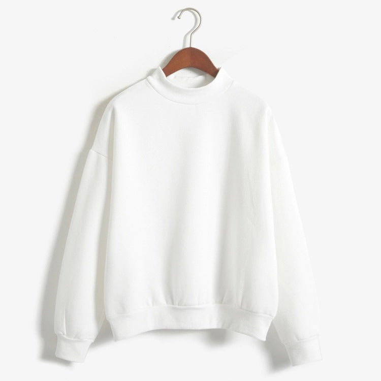 Women's Fleece-Lined Mock Neck Sweatshirt, Warm Long Sleeve Pullover